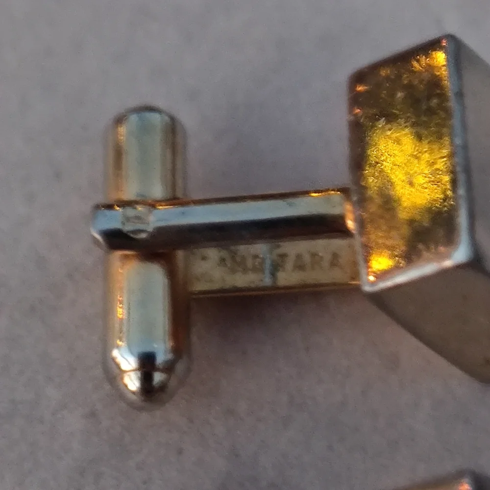 Vintage gold designer cuff links